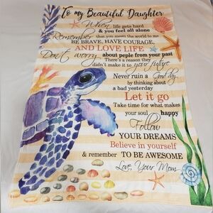 1724- To My Beautiful Daughter Small Blanket NWT